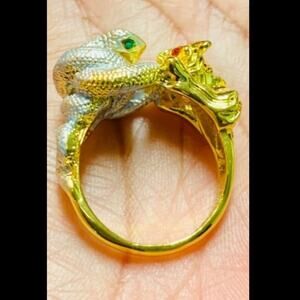 Ring Size 10 Cobra and Jaguar fights unisex fashio